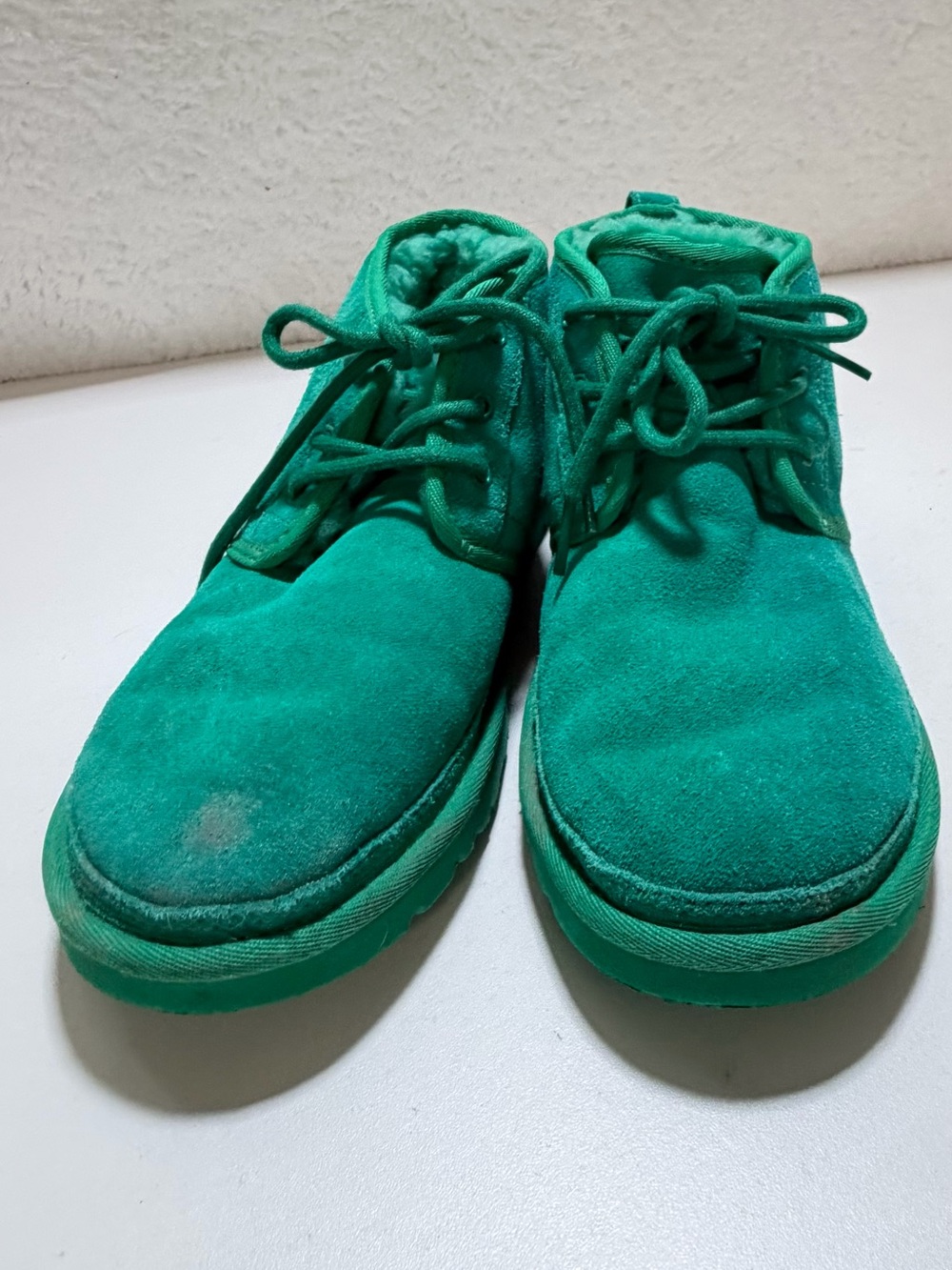 UGG Neumel Parakeet Green Suede Chukka Boots Women’s Size 7 - Picture 3 of 15